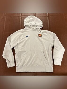 Nike FC Barcelona Club Fleece Hoodie Sweatshirt - Size Large